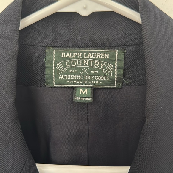 Ralph Lauren Country Vintage RARE 1980s military style blazer size M - Picture 3 of 7